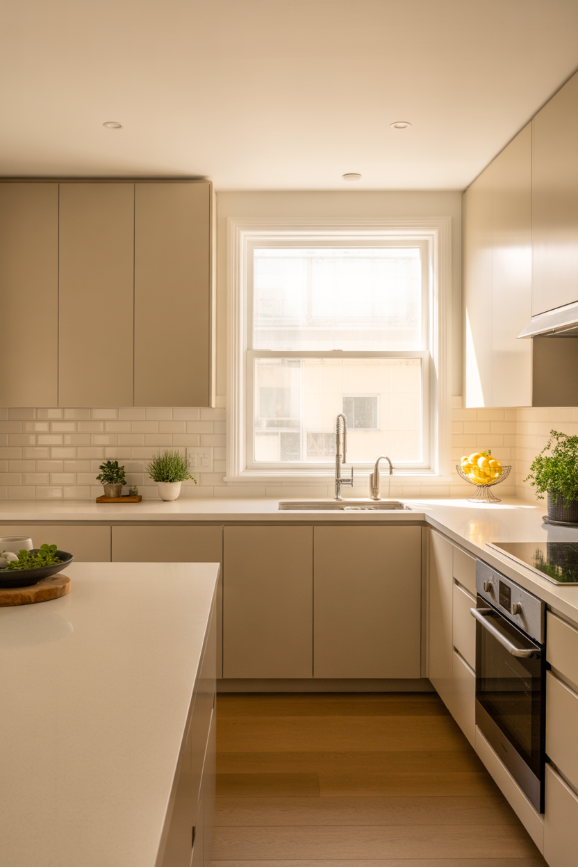 The Allure of White Countertops in Neutral Kitchens