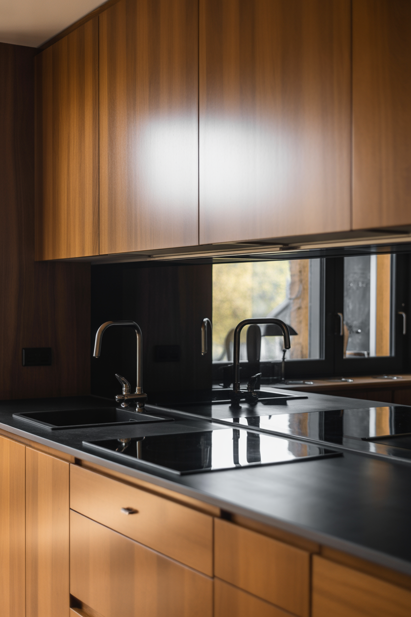 Integrating Black Countertops for Bold Contrast