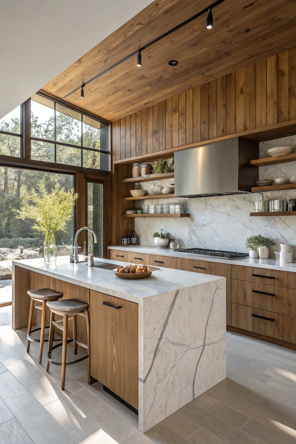 Mixing Natural Wood and Modern Finishes