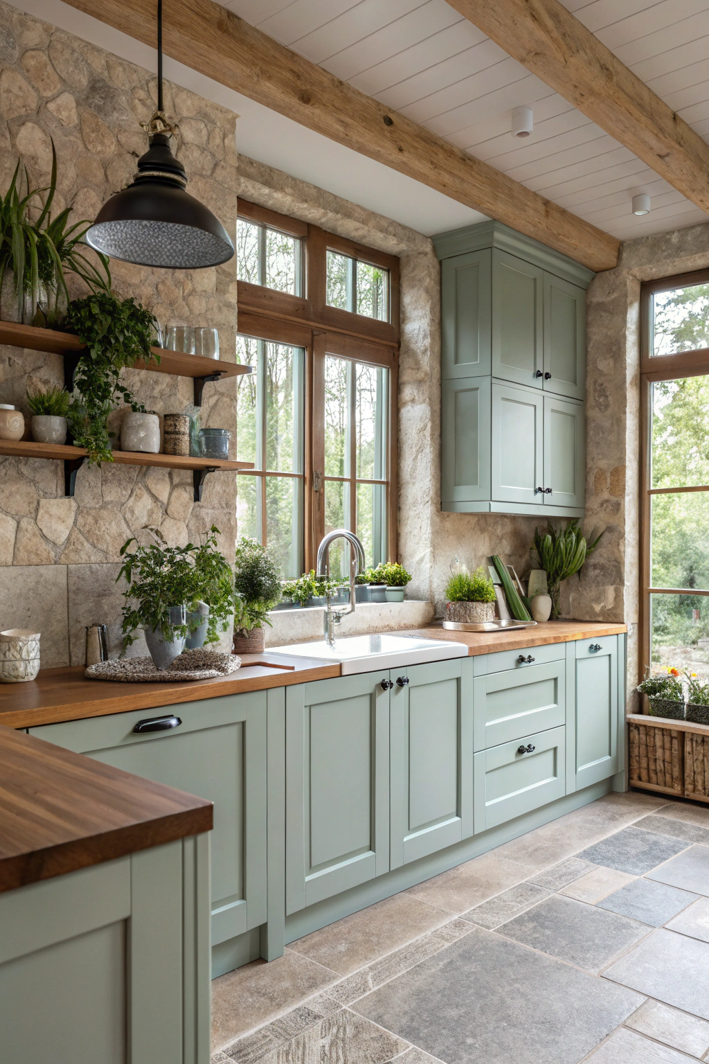 Integrating Muted Cabinet Colors
