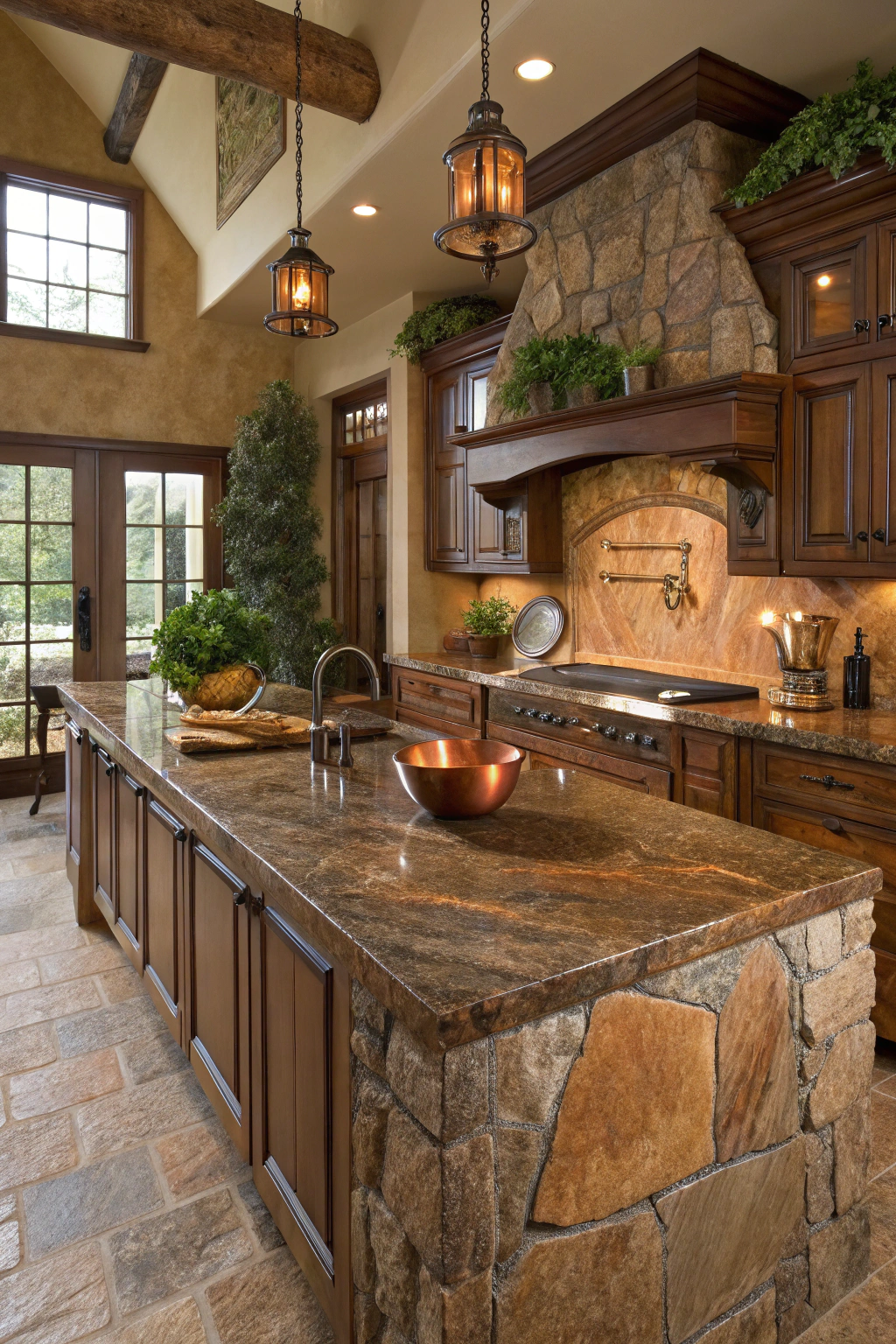Brown Stone Countertops and Their Charm