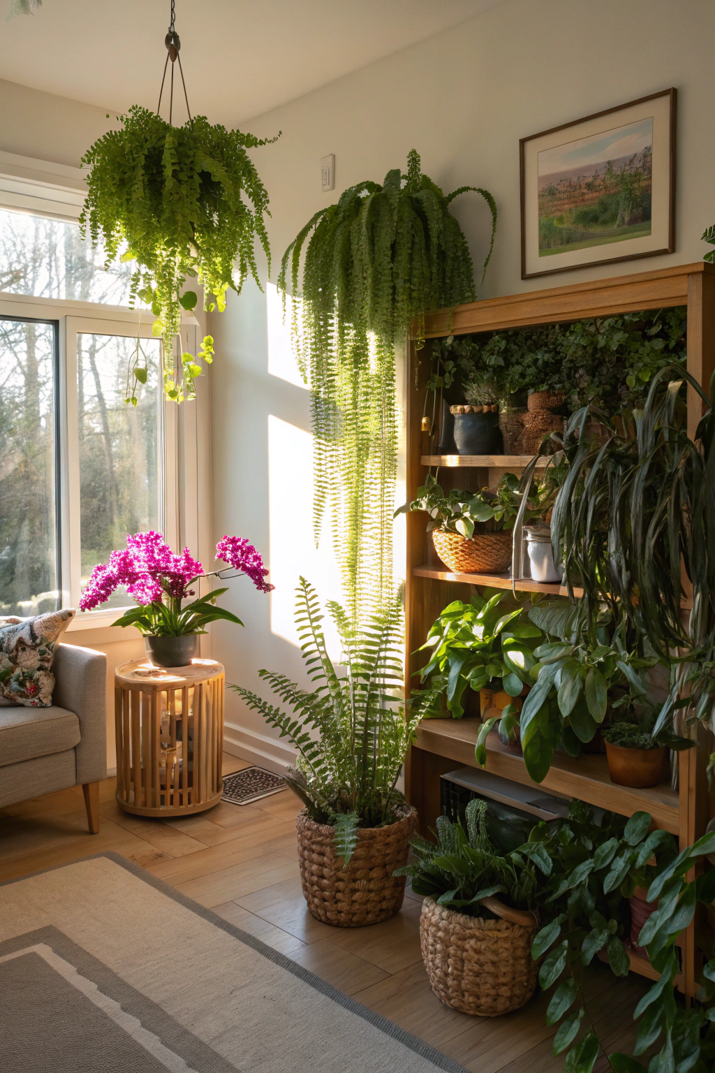 Vibrant Living Rooms with Forest Vibes