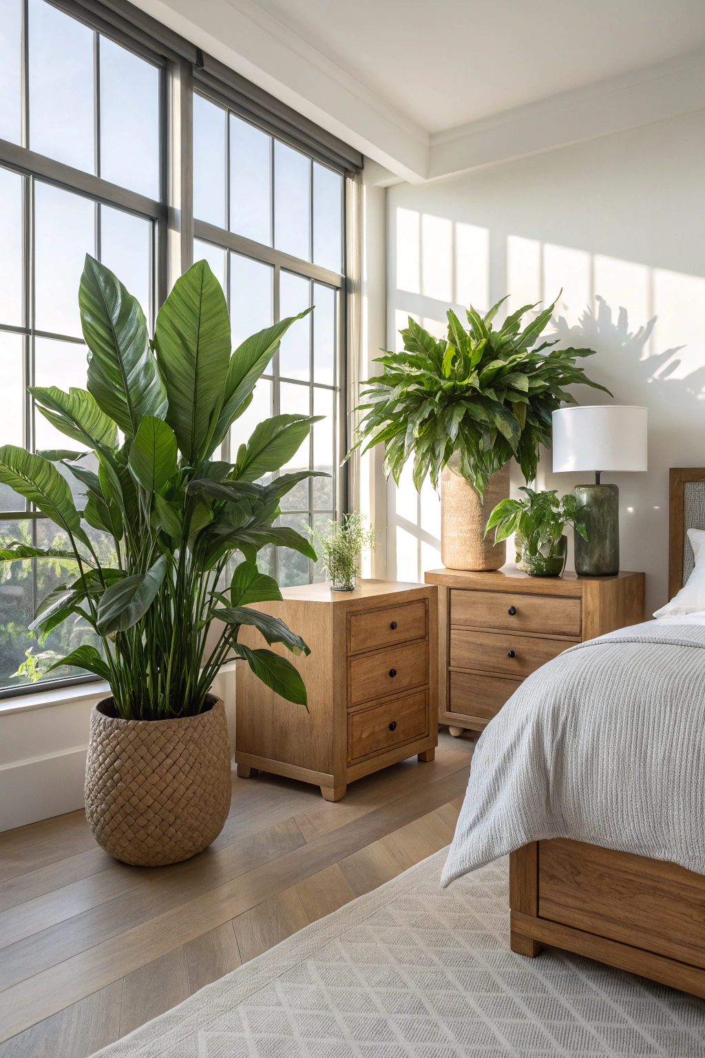 Sophisticated Bedroom Plant Displays