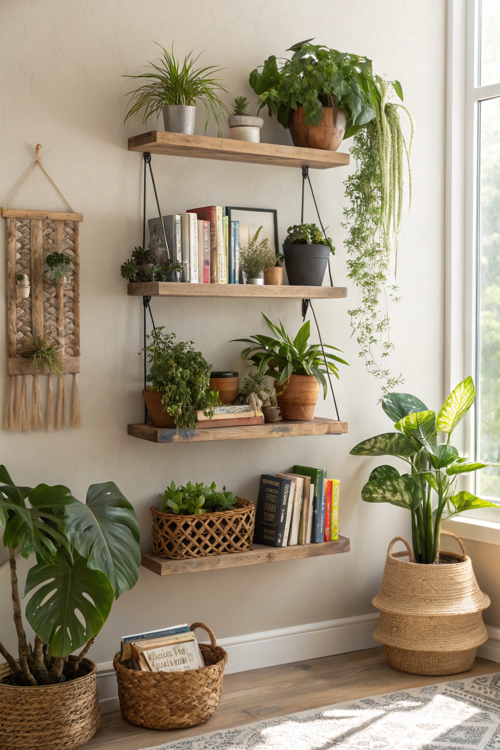 Creative Plant Arrangements for Shelves