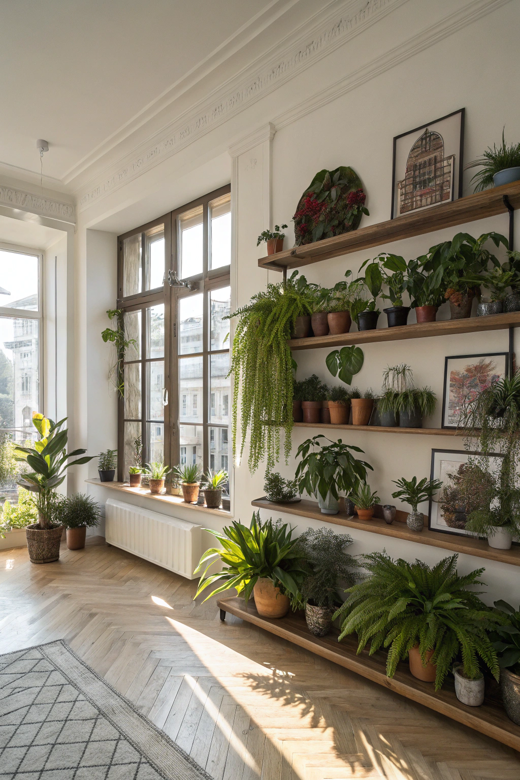 Aesthetic Art: Crafting a Living Room Plant Gallery