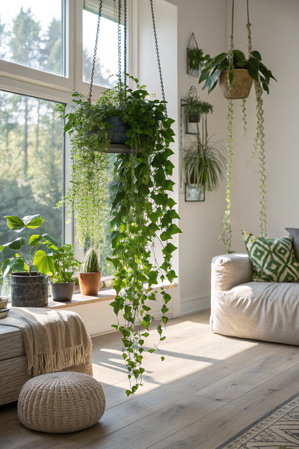 Adding Texture with Hanging Plants