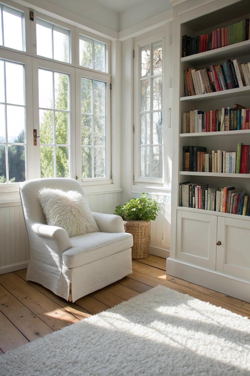 White Reading Rooms for a Serene Atmosphere