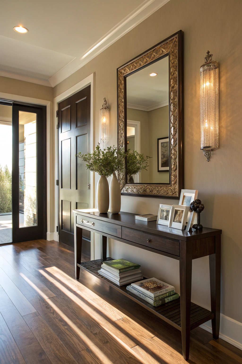 Mirror Magic: Enhancing Entryway Table Decor