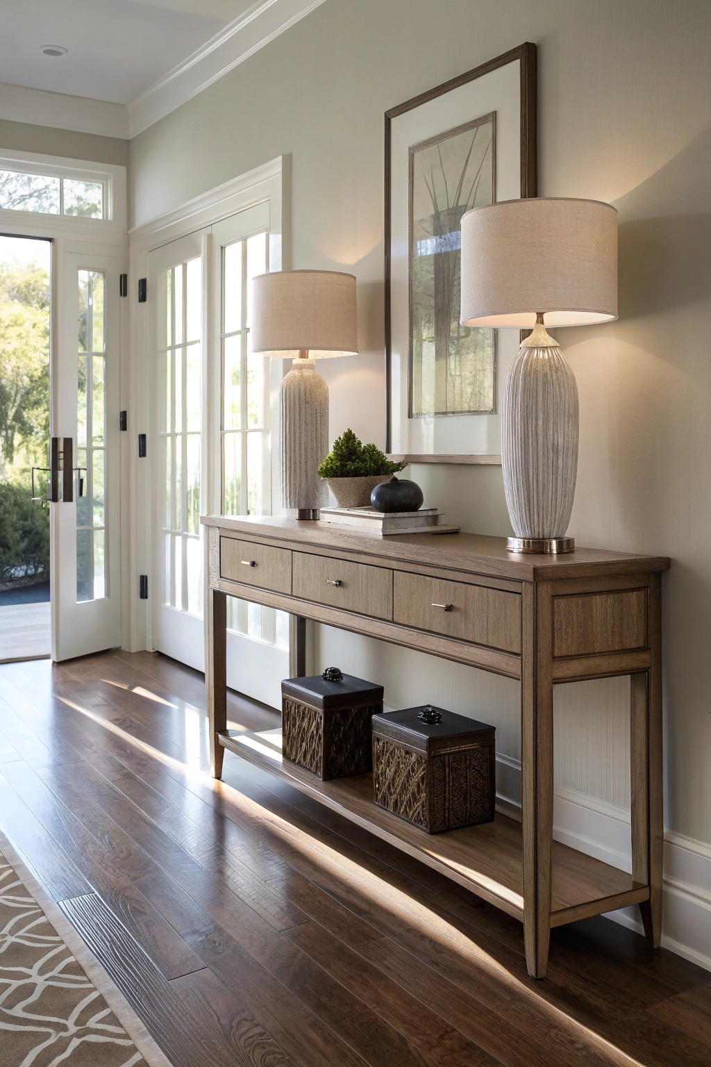 Enclosed Console Tables for a Neat and Tidy Look