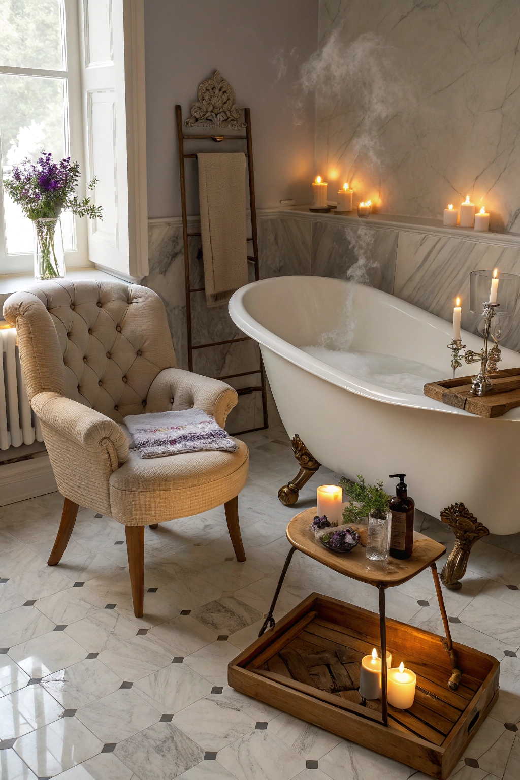 Daily Rituals in a Dreamy Bath Space