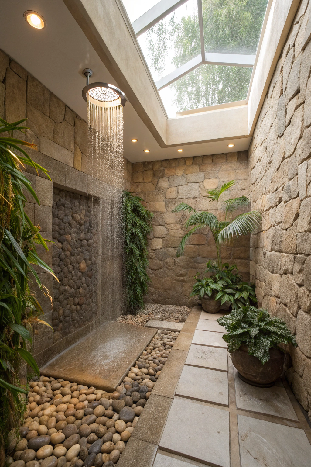 Stone Room Serenity: Spa-Like Showers