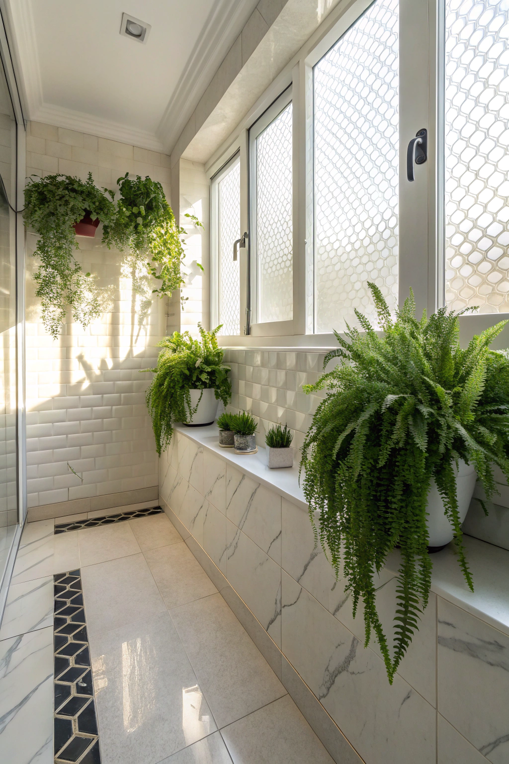 Incorporating Plants into Small Hallway Bathrooms