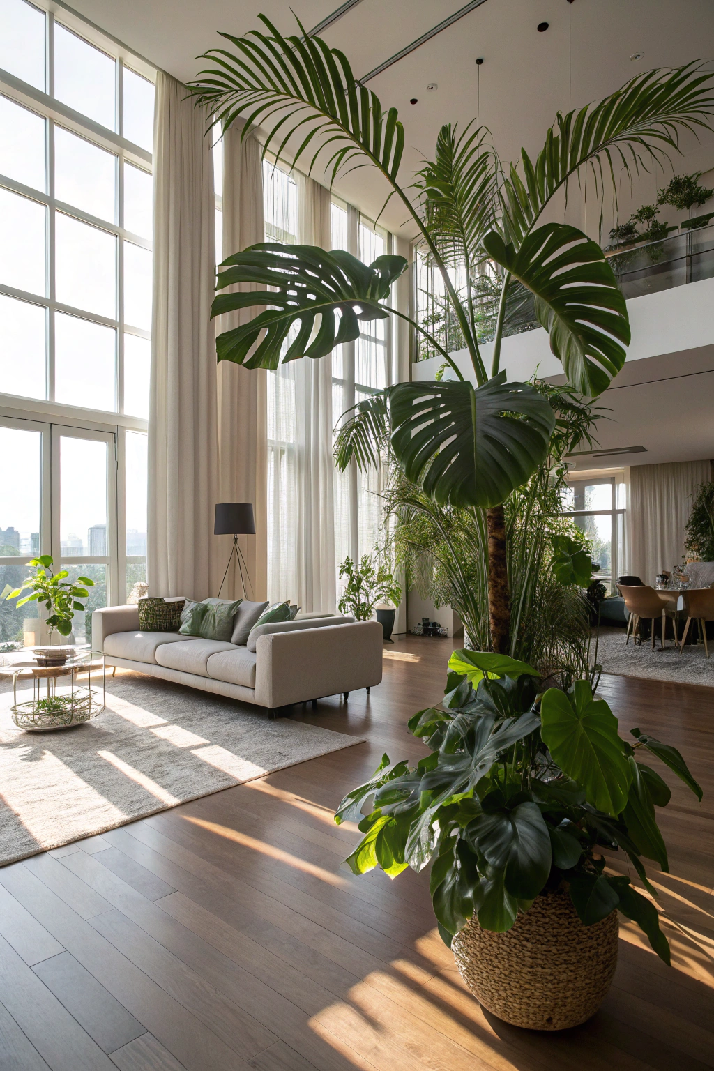 Giant House Plants for Spacious Living Rooms