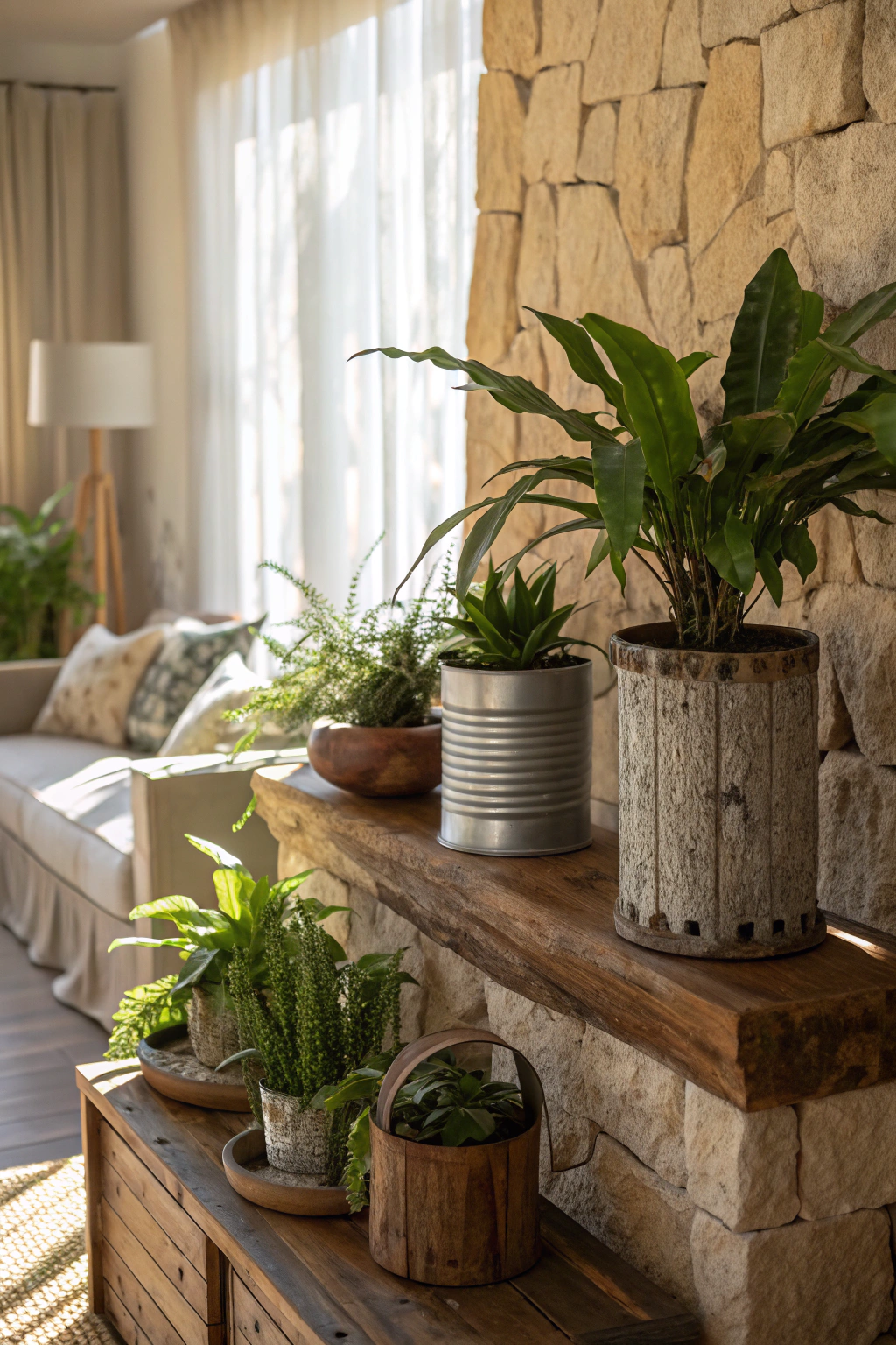 Displaying Indoor Plants with Creative Flair