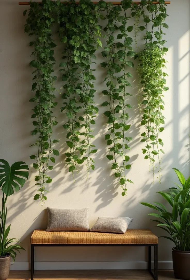 Creative Use of Plant Clips for Wall Arrangements