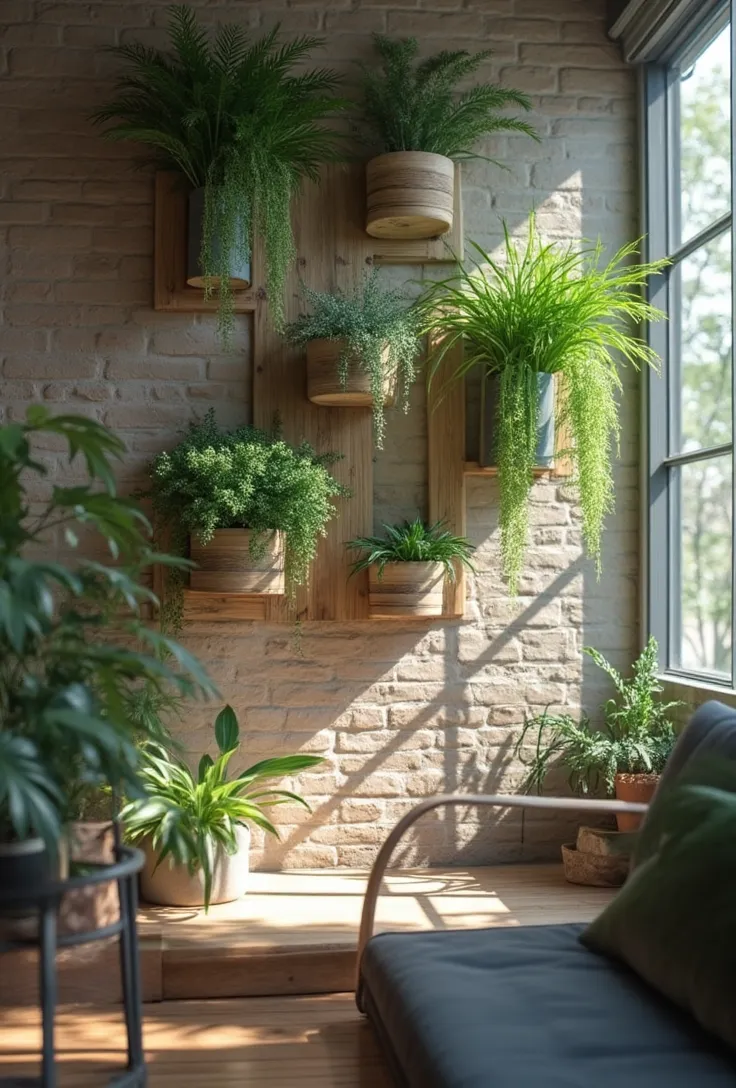 Indoor Wall Planters with Rustic Charm