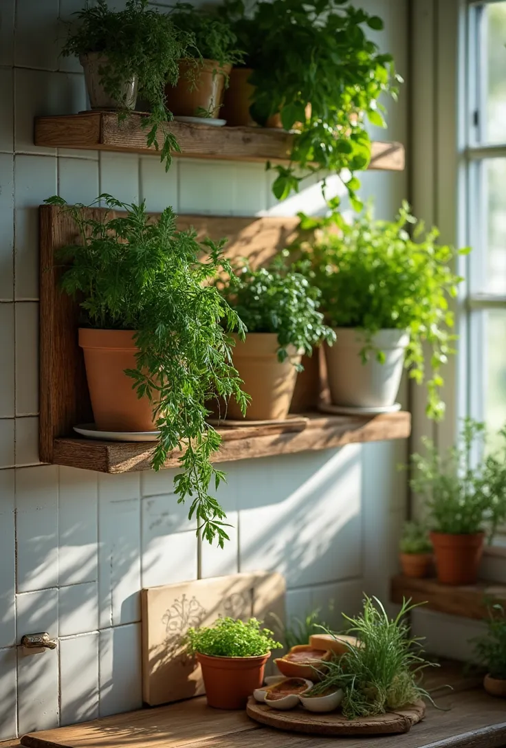 Kitchen Wall Plants for Fresh Herbs