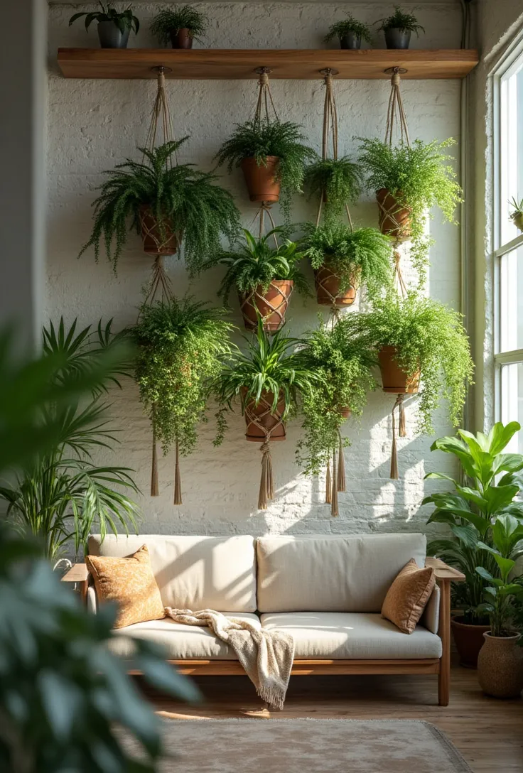 Hanging Plant Walls for Dramatic Effect
