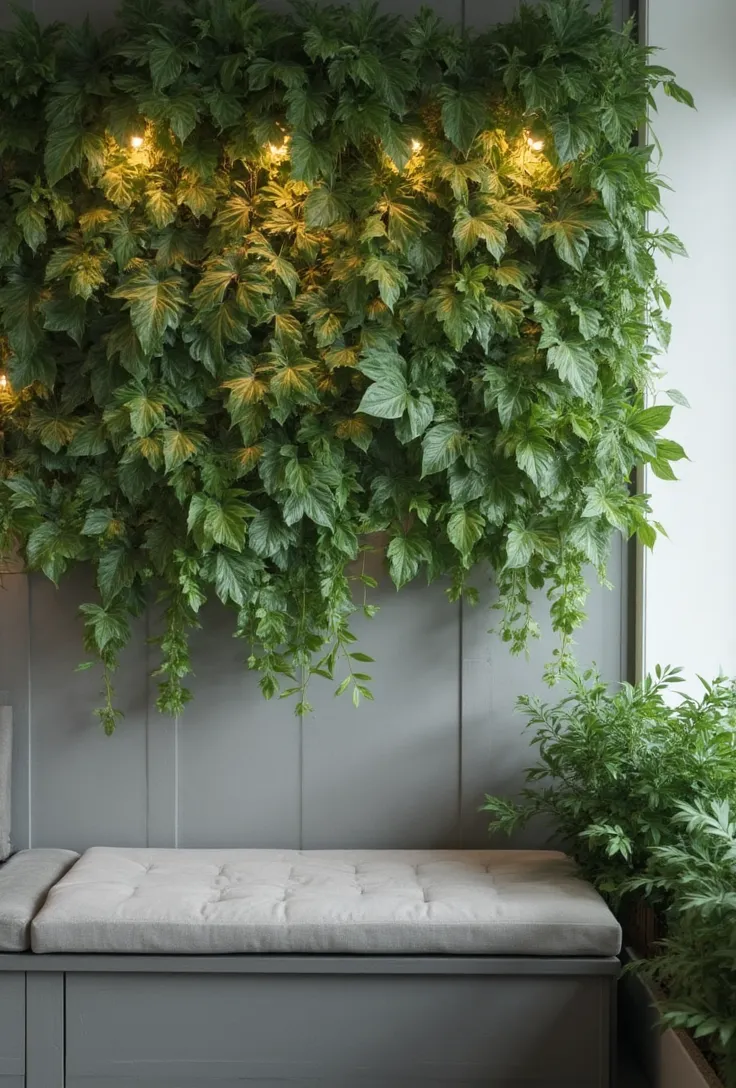 Faux Living Walls with LED Lighting