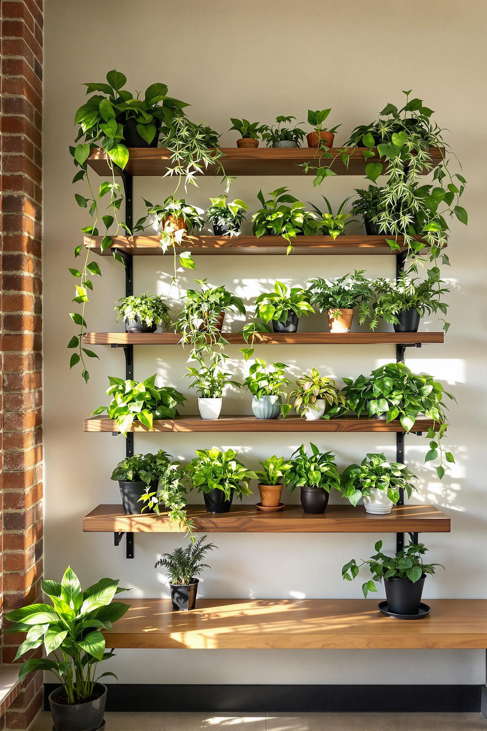 Creative Plant Wall Shelves for a Lush Look