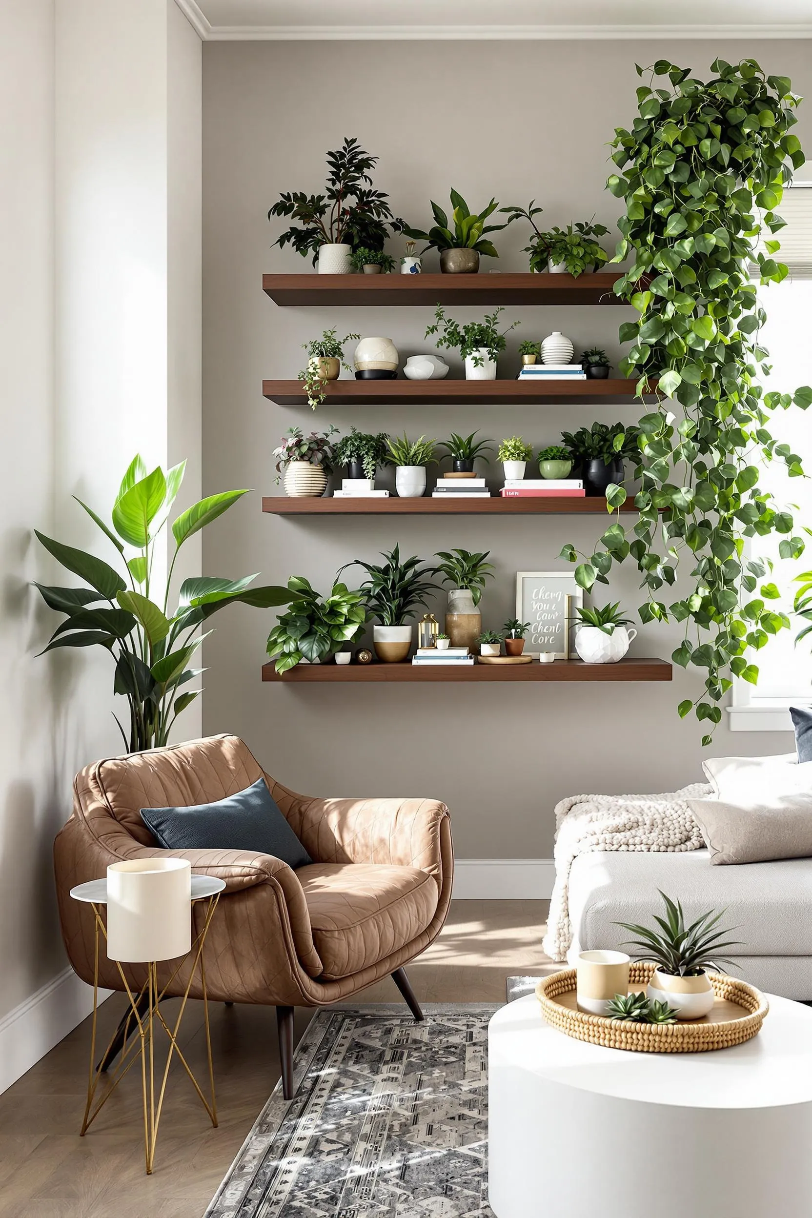 Chic Floating Shelves for Your Plant Collection