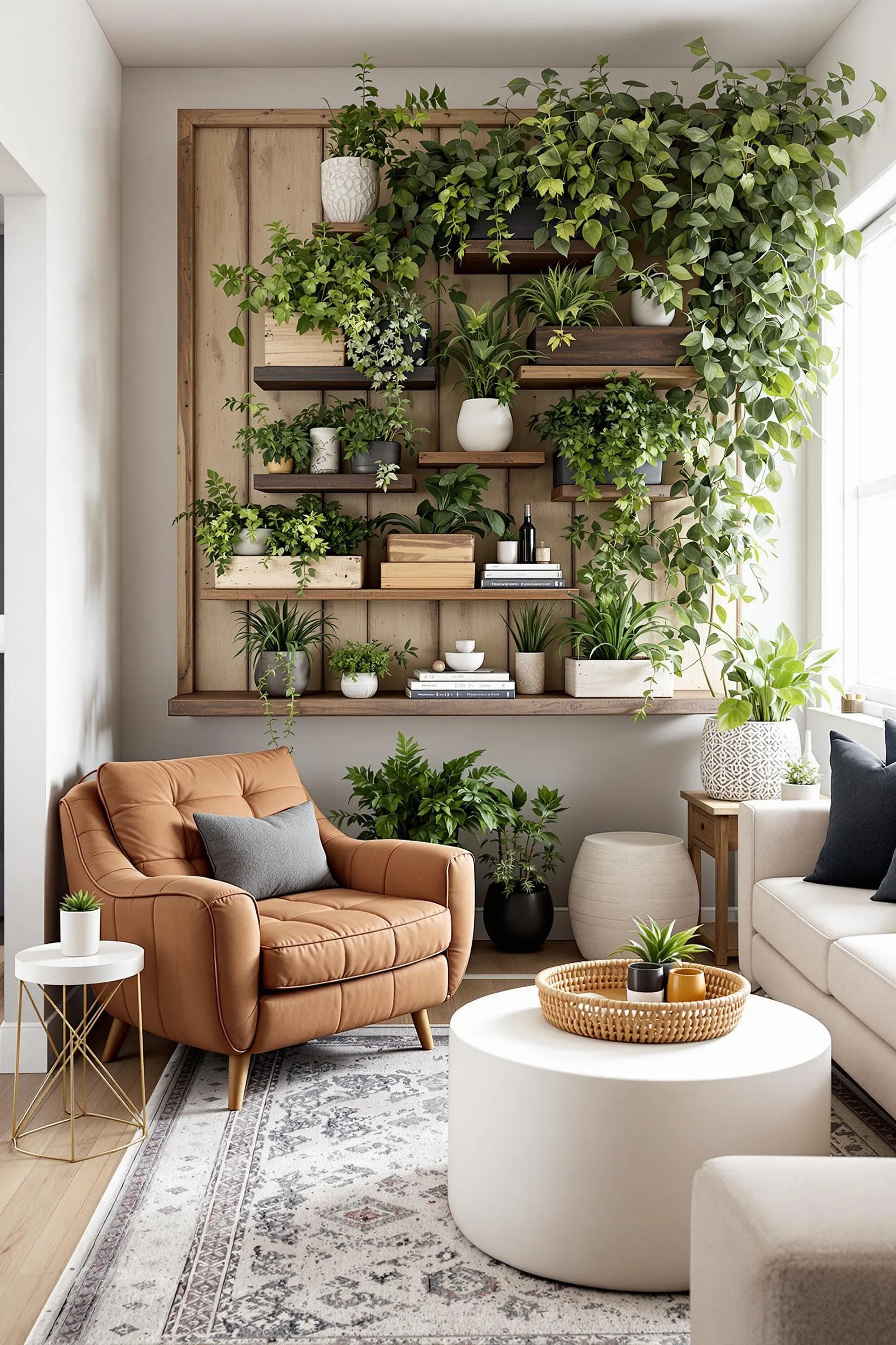 Rustic Charm with Wooden Wall Planters