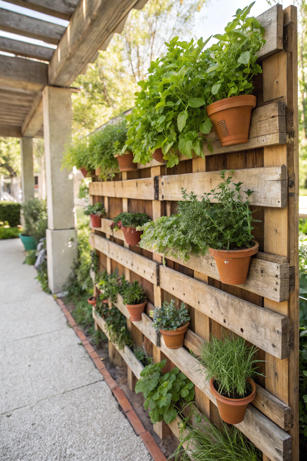 Pallet Creations for Unique Herb Displays