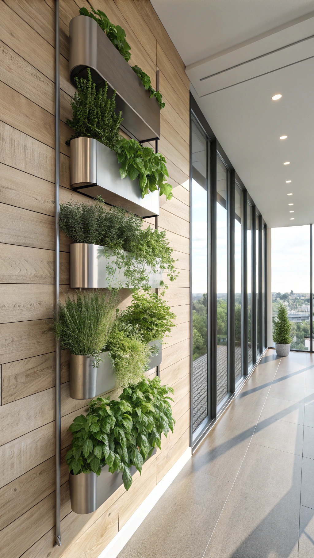 Modern Aesthetics with Vertical Herb Designs