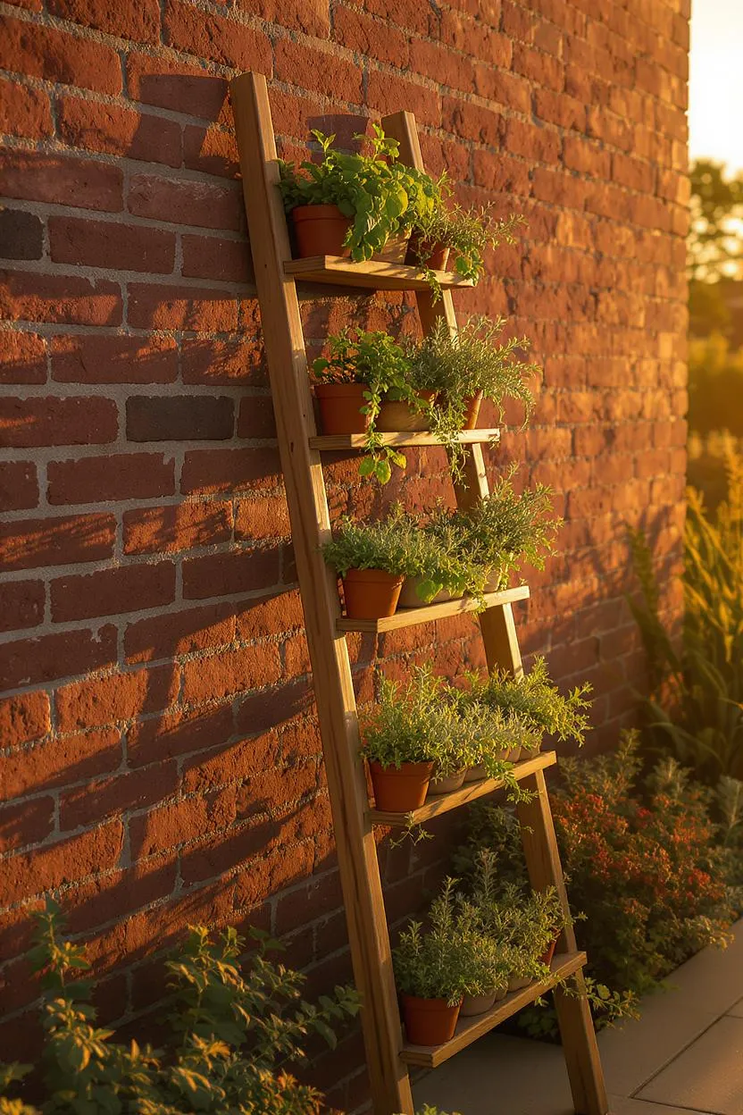 Modern Ladder Planter Ideas