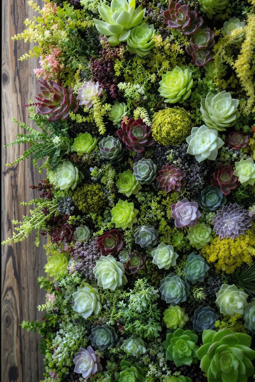 Utilizing Succulents for a Unique Wall Feature