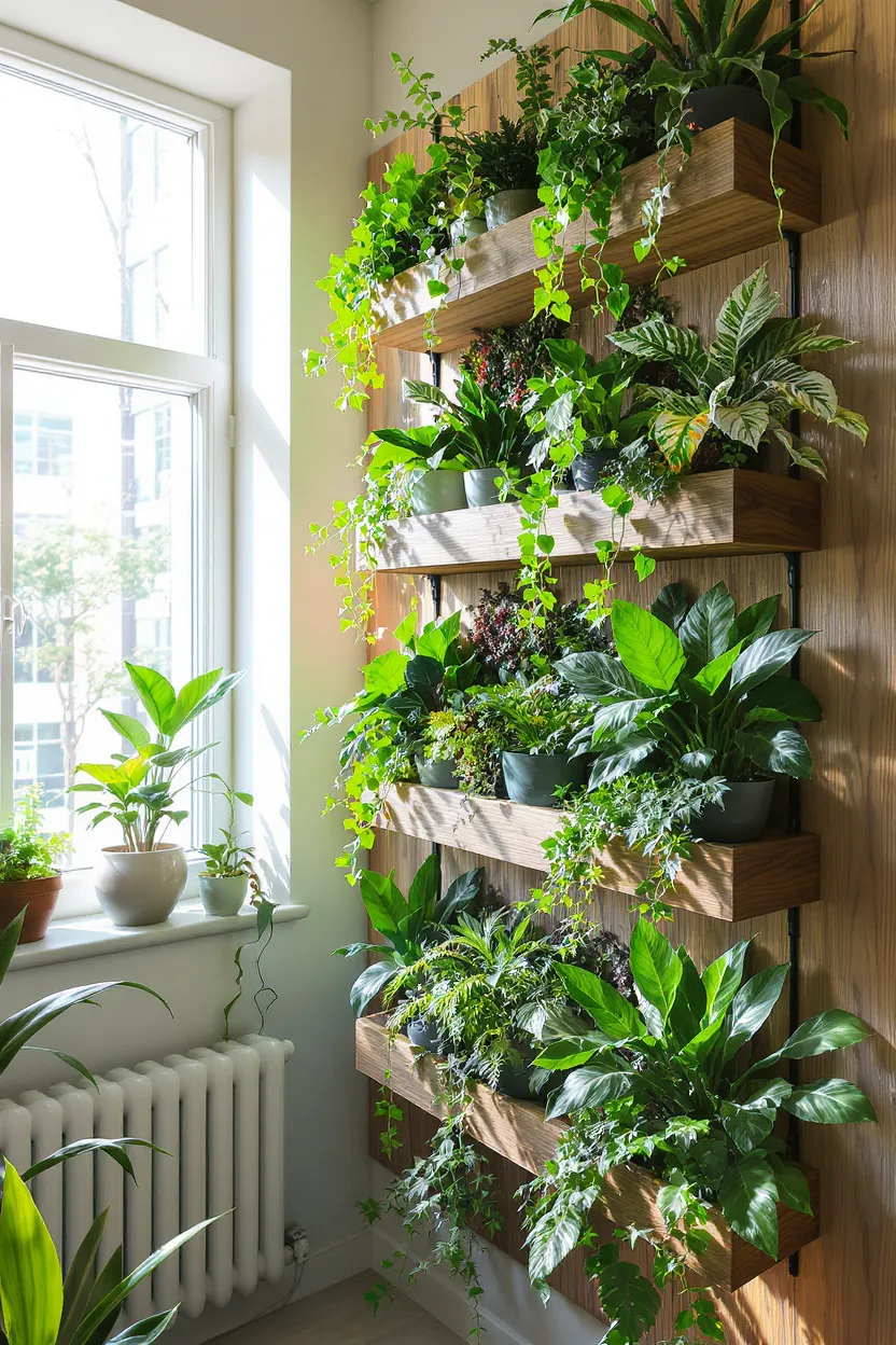 Utilizing Vertical Space with Plant Shelves