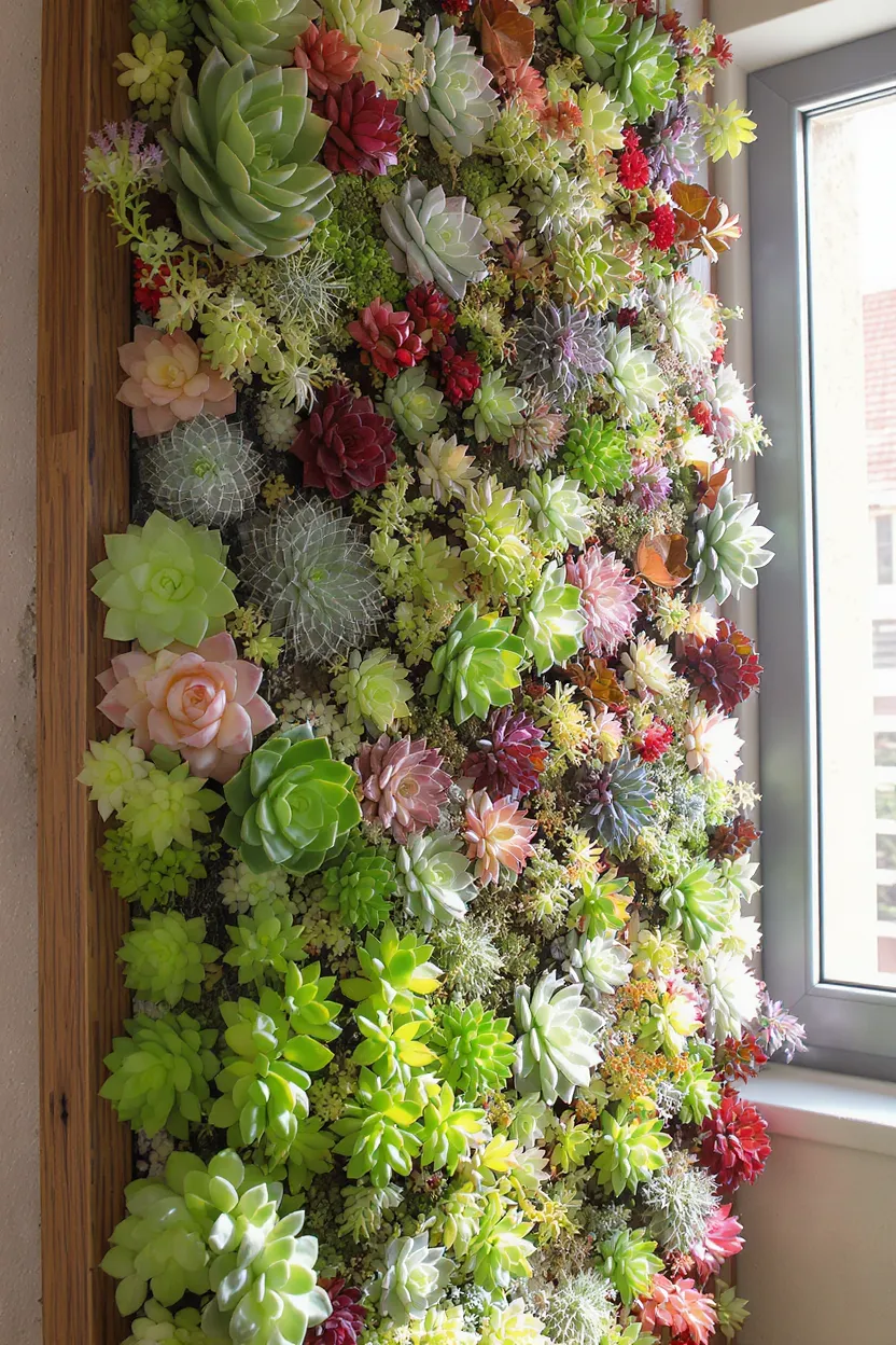 Succulent Walls: Low-Maintenance Greenery