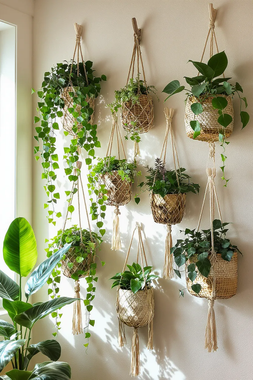 Boho-Chic Plant Wall Inspirations