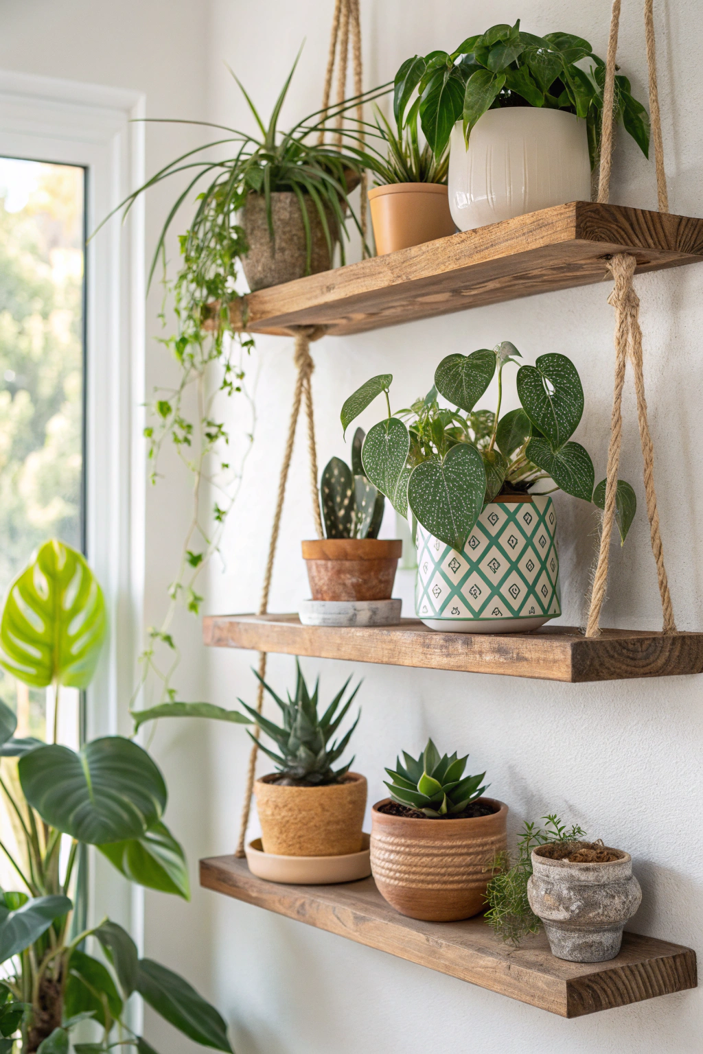 Boho-Inspired Plant Shelving