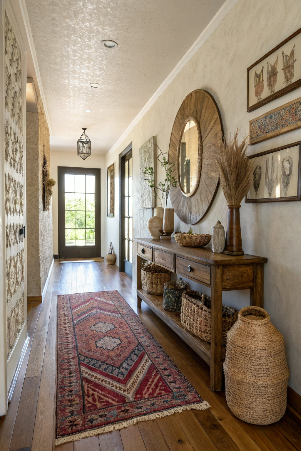 Designing an Inviting Boho Hallway