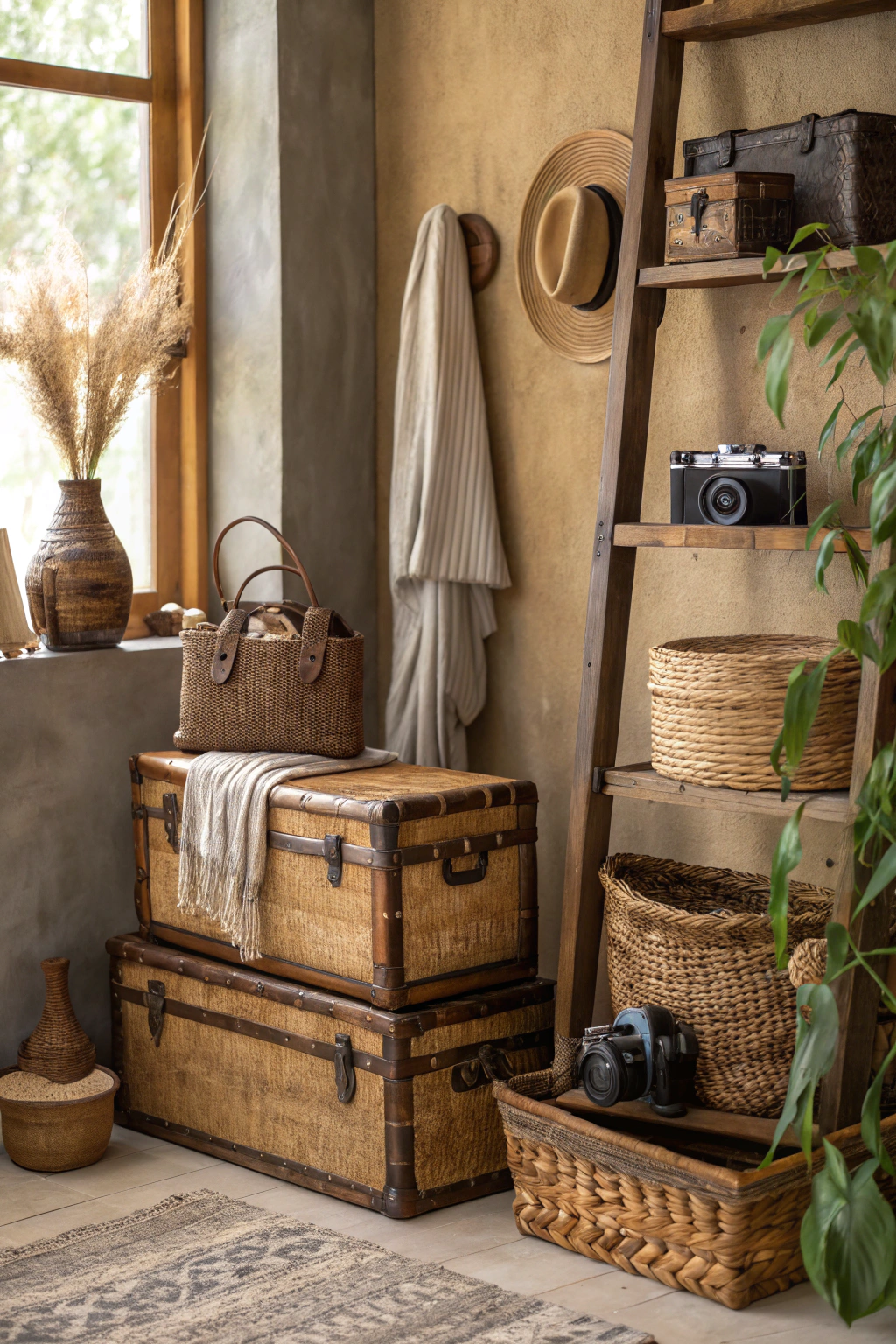 Innovative Storage with Bohemian Flair