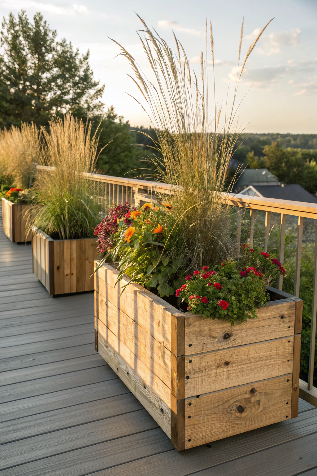 DIY Planter Boxes as Natural Barriers