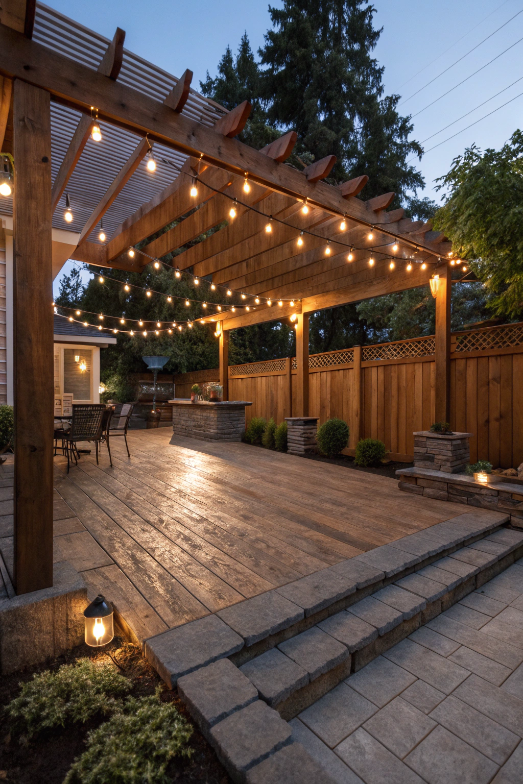 Utilizing String Lights for Ambiance and Seclusion