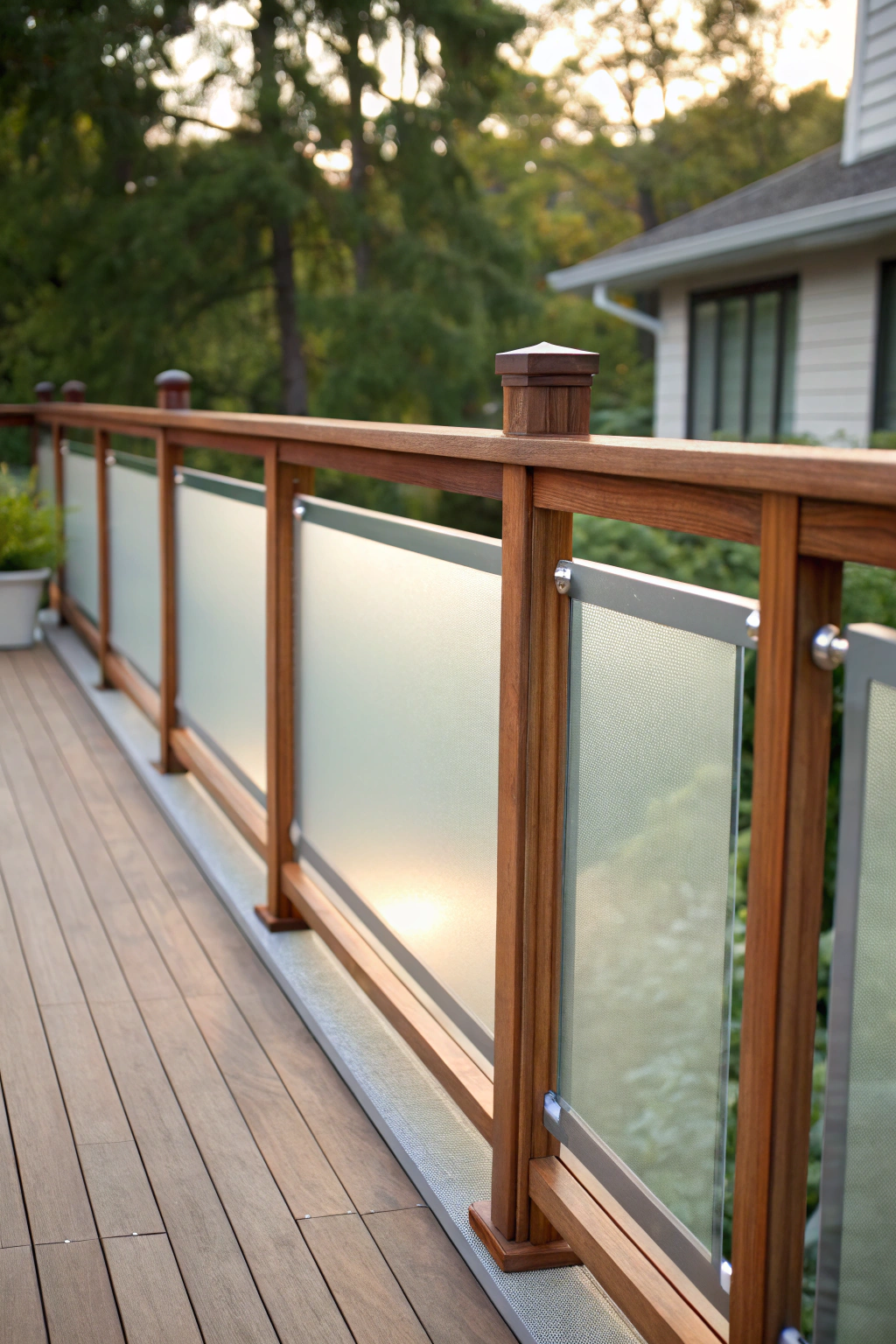 Elegant Deck Railing Privacy Options