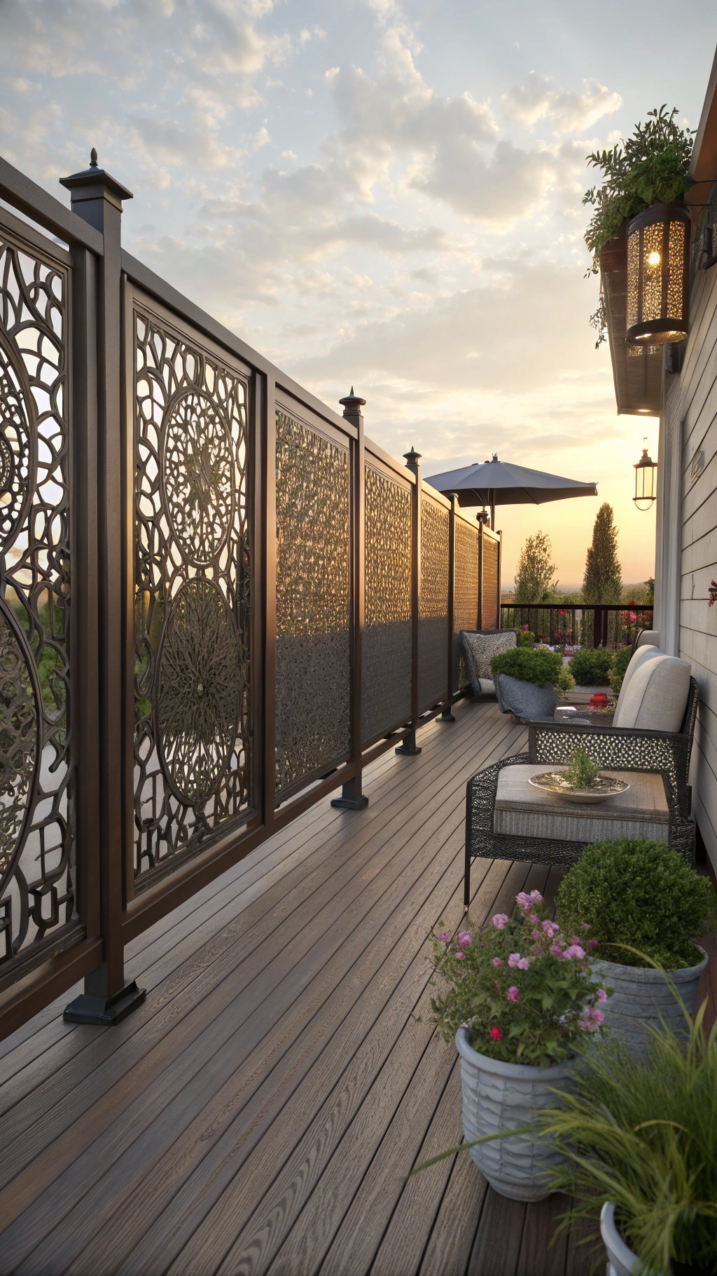 Decorative Panels for Deck Privacy Elegance