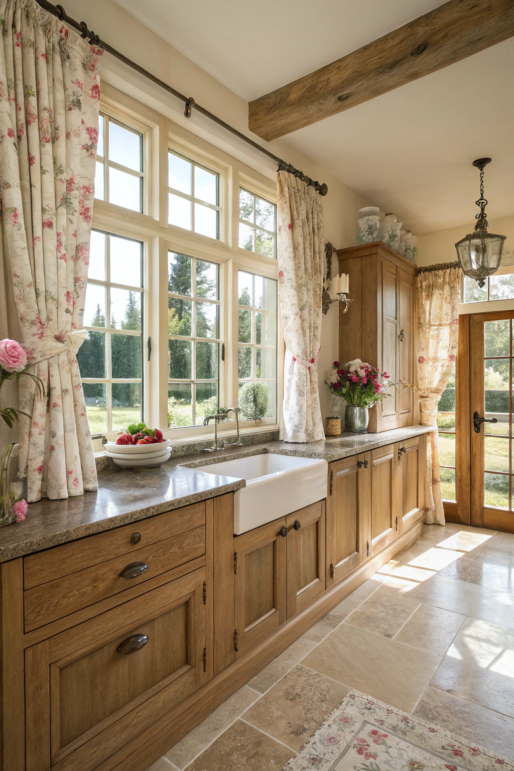 Cottage Kitchen Charm with Big Windows