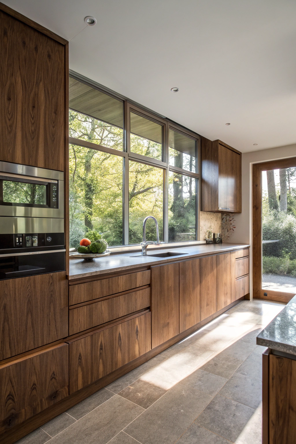 Mixing Oak and Walnut for Textural Depth