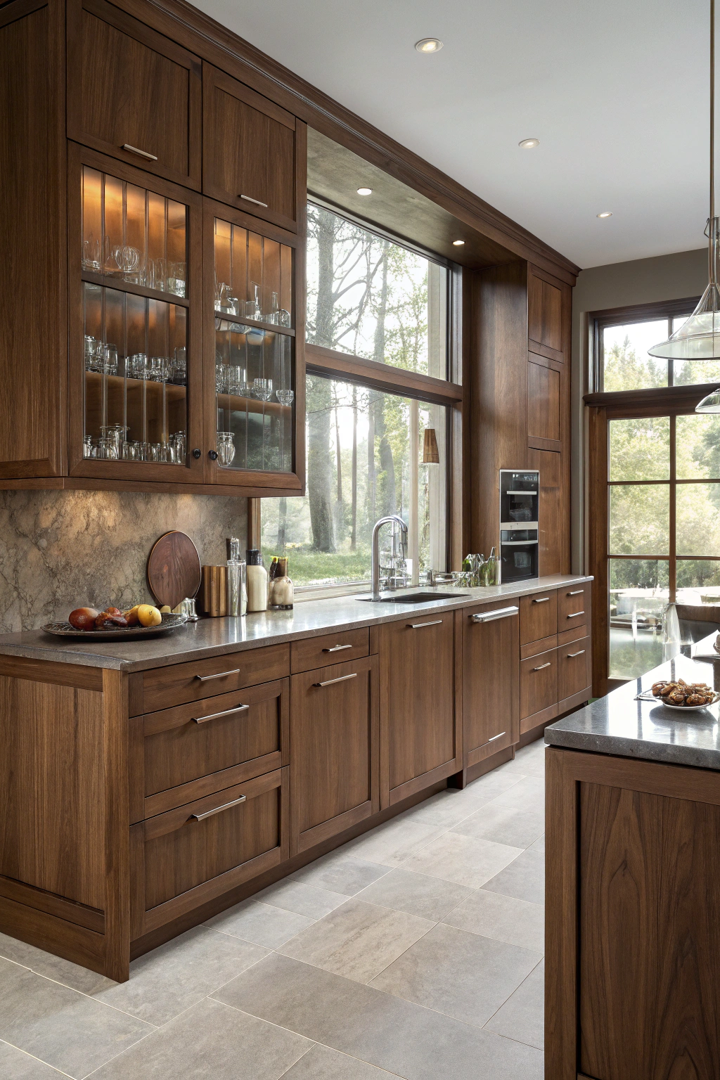 Rich Brown Tones for a Moody Kitchen