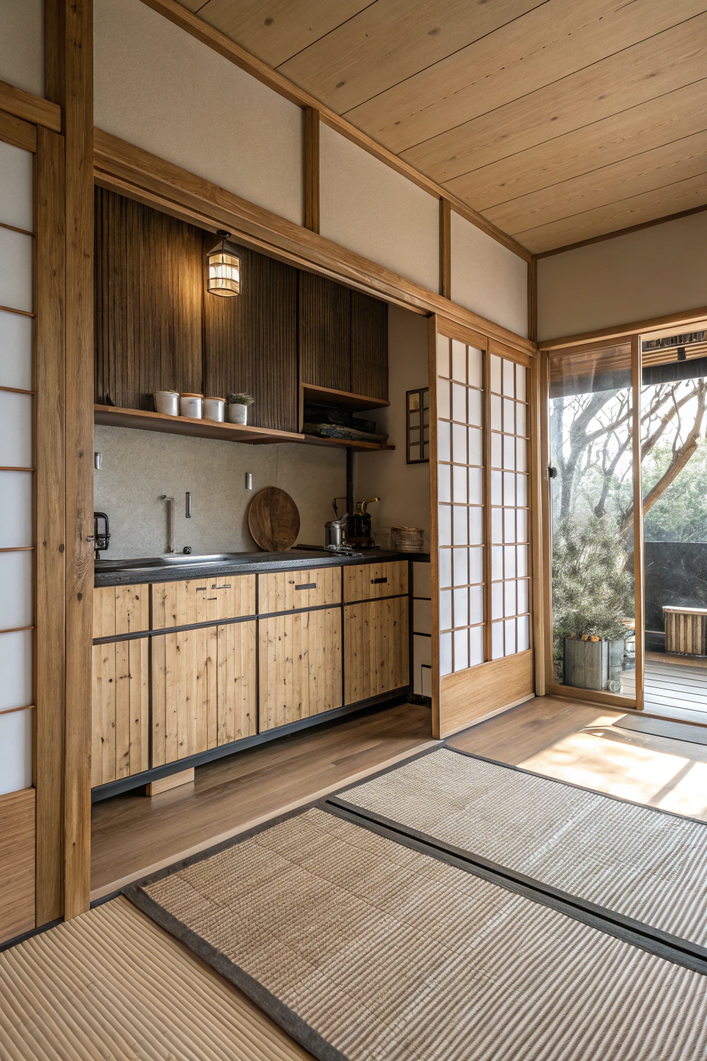 Japanese Aesthetic Influences in Mini Kitchens