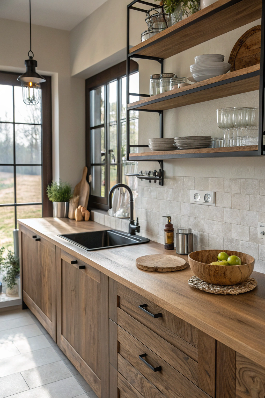 Designing with Wooden Kitchen Accents