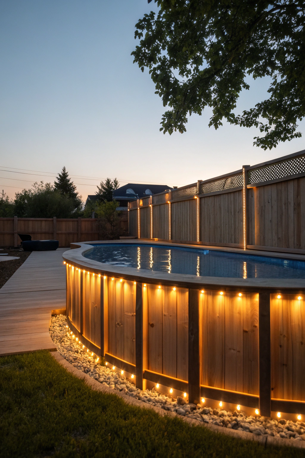 Charming Above-Ground Pool Lighting Solutions