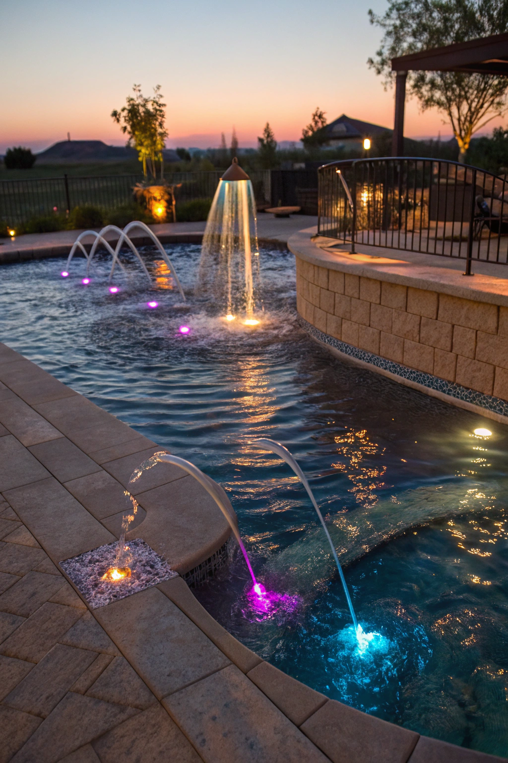 Radiant Pool Bubblers with Lights