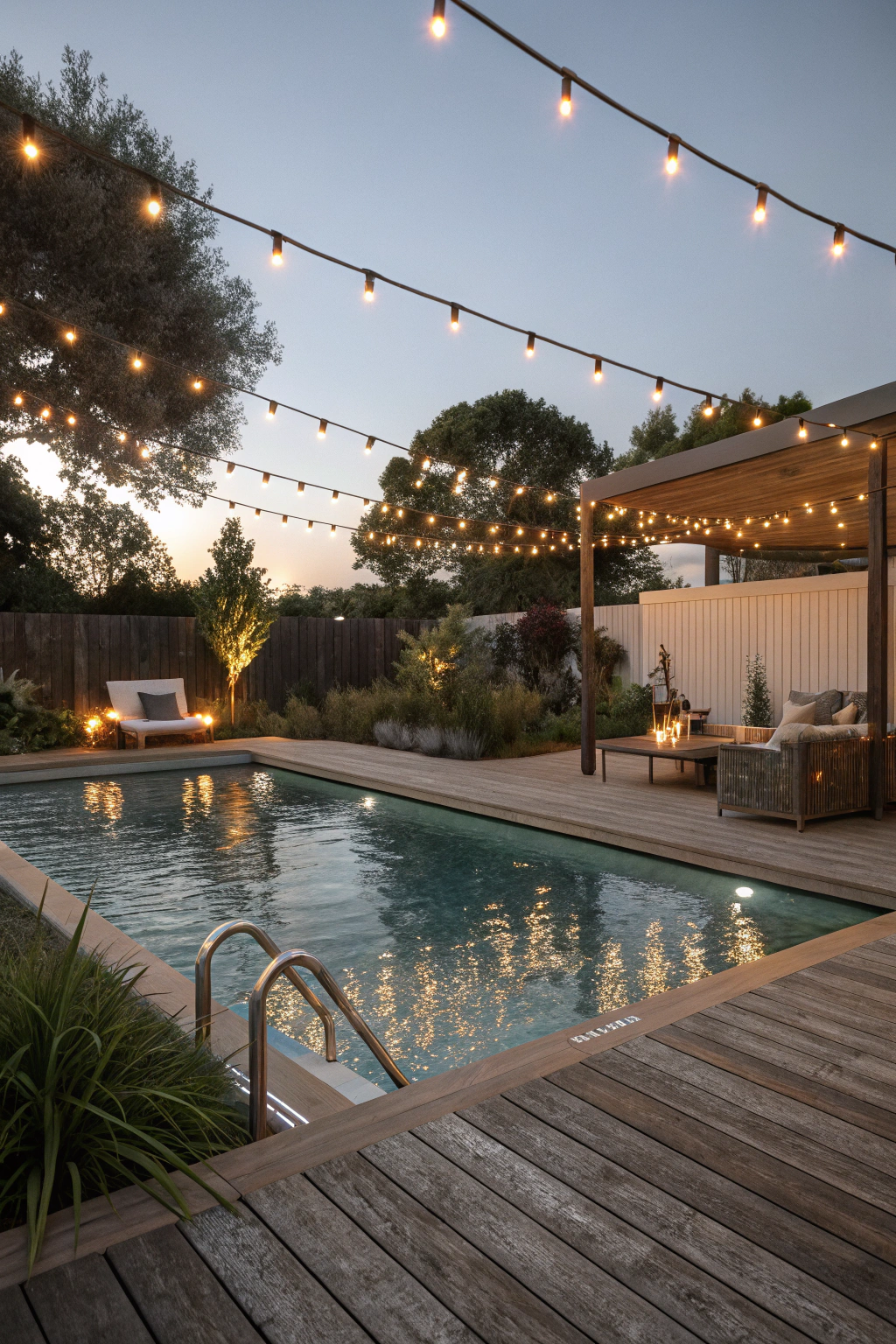 Backyard String Lights for a Cozy Atmosphere
