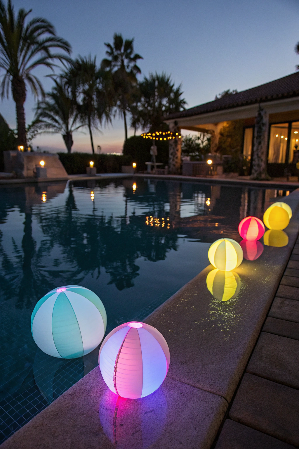 Glow In The Dark Pool Decor for Nighttime Fun