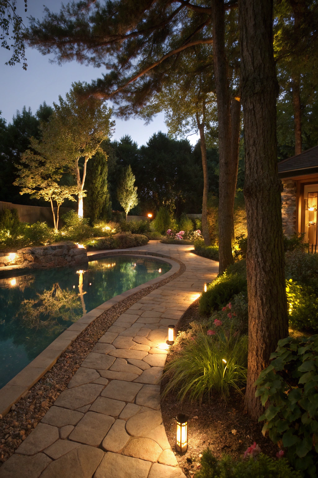 Garden Lighting Designs for Pool Areas